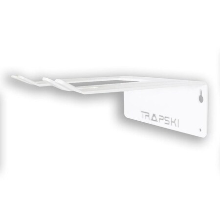 Trapski TRAPAWAY Single Ski or Snowboard Wall Rack, White TRAPAWAY-SWALL-WHT